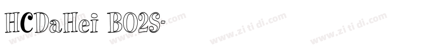 HCDaHei B02S字体转换